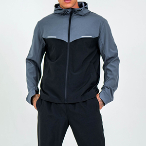 Factory Custom 3M Reflective Windbreaker Tracksuit Lightweight Nylon Hooded <b>Zip</b> <b>Up</b> <b>Jacket</b> Jogger Pants Set Sportswear Sweat Suit - Product Image 4