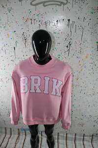 Sudadera BRIK PINK con cuello alto, 100% BLANCA, con apliques bordados, cuello ancho, hilos finos. - Product Image 2