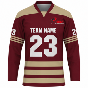 Maillot de hockey sur glace pour équipe professionnelle, conçu pour les entraînements intenses, les activités de plein air et les sports de compétition - Product Image 1