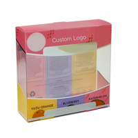Boîtes d'emballage pliables écologiques en PVC, PET, PP, matériaux recyclés, avec logo personnalisable, vente chaude, gaufrage à chaud en feuille d'or