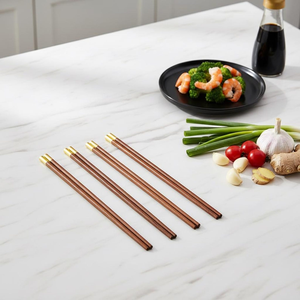 Ensemble de baguettes en bois réutilisables pour la cuisine asiatique, les sushis, les nouilles ramen, le riz, la maison, la cuisine, le restaurant, la table à manger, écologiques, faites à la main - Product Image 4