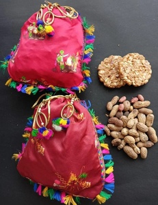 Wholesale Silk Potli Bags With Fancy Rajasthani Couple <b>Dolls</b> Hand Work Potli Handbag - Product Image 2