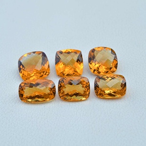 Cojín facetado de citrino dorado Natural de tamaño libre, corte de tablero de ajedrez, forma mixta, piedras preciosas semipreciosas sueltas, fabricante directo - Product Image 1