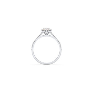 Bague de fiançailles solitaire classique REYES à coupe ronde en argent sterling 925, moissanite certifiée GRA, bagues de promesse de mariage pour elle - Product Image 6