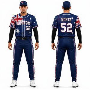 Conjunto de Pantalones Deportivos Sublimados con Patrón Geométrico Lineal Blanco y Negro, Uniformes de Béisbol de Poliéster para Equipos - Product Image 5