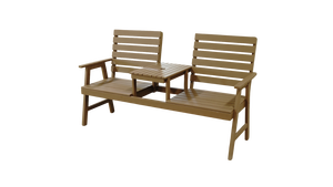 Ensemble de salon de jardin en teck avec coussins et table d'appoint, meubles en bois rustiques pour terrasse et balcon - Product Image 3