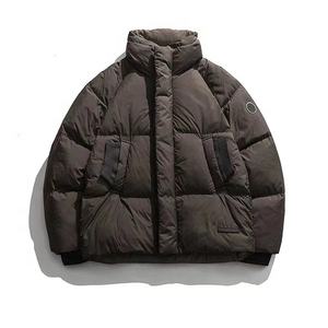 Venta al por mayor de estilo de la calle Parka de los hombres abajo abrigo chaquetas cálidas brillante logotipo personalizado de invierno al aire libre de los hombres de la burbuja chaqueta acolchada - Product Image 3