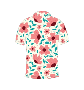 เสื้อยืดพิมพ์ลายดอกไม้สำหรับผู้ชาย แขนสั้น สไตล์ลำลอง ใส่สบายสำหรับฤดูร้อน คอกลม เสื้อซับลิเมชั่น - Product Image 2