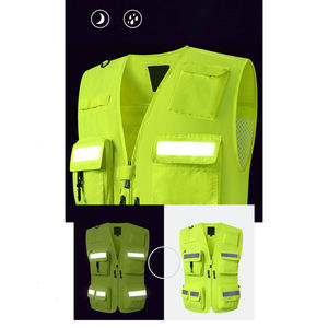 Vêtements de travail, gilet de sécurité avec logo personnalisé, tissu 100% polyester de haute qualité, type réfléchissant, ingénieur, imperméable, ANSI classe 2 EN ISO - Product Image 5