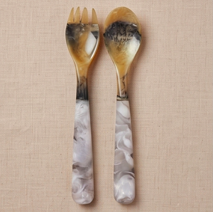 Asas de cabeza de diferentes colores, juego de cubiertos de resina acrílica, manijas de varios colores, ideales para comidas diarias y ocasiones especiales - Product Image 1