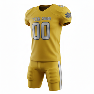 Uniforme de Fútbol Americano Sublimado Personalizado de Primera Calidad, Transpirable, Conjunto Completo, Jersey y Pantalones Personalizados para Equipo, Alto Rendimiento - Product Image 5