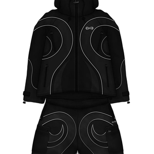 Reflective <b>Summer</b> Hooded Windbreaker Set Unisex Nylon Tracksuit <b>Jacket</b> Shorts Custom Logo 2 piece Nylon shorts Sets - Product Image 1