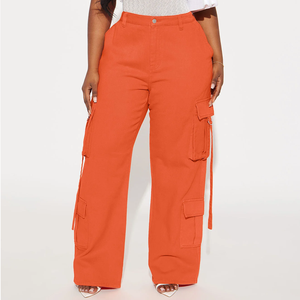 Pantalones Cargo de Pana de Cintura Alta para Mujer, con Múltiples Bolsillos, Estilo Vintage, con Cordón Ajustable, Corte Holgado, Casuales, Ecológicos, para Invierno - Product Image 6