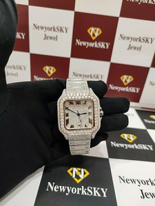 Luxury <b>Square</b> Stainless Steel Diamond Watch Analog Roman Numeral Dial Deployment Clasp Unisex Quartz Movement - Product Image 2
