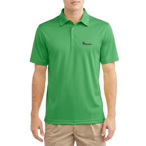 Chemise de golf pour homme en jersey uni 100% coton à manches courtes, coupe ajustée, séchage rapide, respirante - Product Image 1