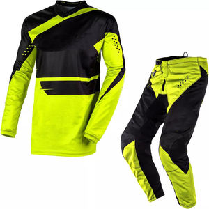 Ensemble de chemise et de pantalon de motocross, vente en gros, design personnalisé, kit de logo, uniforme de course de moto tout-terrain, respirant - Product Image 1