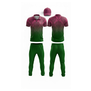 Maillots de cricket en sublimation en gros, logo personnalisé pour l'équipe |   Tenue complète d'équipe de cricket pour hommes, femmes et jeunes : polo et pantalon - Product Image 4