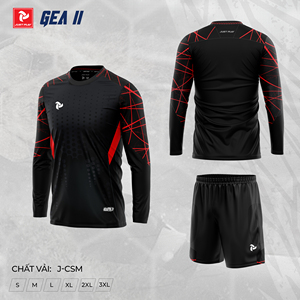 Maillot de gardien de but de football personnalisé GEA II, séchage rapide, respirant, manches longues, rembourré, uniforme OEM ODM - Product Image 6