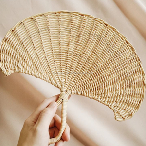 Customized Rattan Handmade Art Deco Design <b>Wall</b> Shelf Unique Business Gift Handheld <b>Fan</b> for Wedding <b>Decorations</b> - Product Image 2