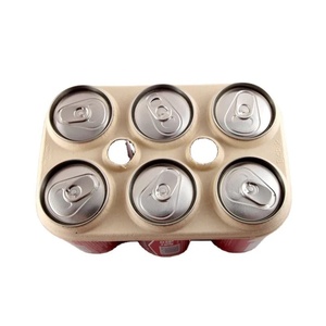Premium Paper <b>Pulp</b> 6 Pack Can Rings Biodegradable Drink Carrier with Customized Sizes Plastic Free Beverage Packaging Breweries - Product Image 5