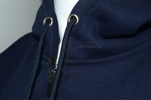 Sweat-shirt à capuche confortable pour femme en molleton bleu marine, 100% coton respirant, manches longues, décontracté, mode hiver, personnalisé - Product Image 5