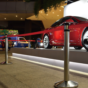 Barrière de ceinture rétractable argentée de 5 mètres RS-A5SR le poteau de contrôle de la circulation pour la gestion des foules - Product Image 6