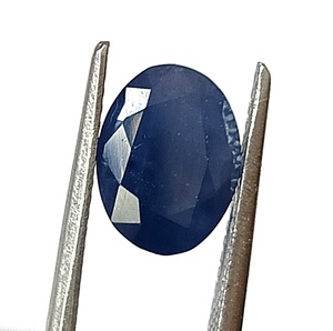 Saphir bleu naturel de Birmanie de 3,95 carats, taille ovale facettée, non chauffé, pierre précieuse en vrac pour la fabrication de bijoux, 7,4x9,8x5,5 mm, pierres de saphir - Product Image 1