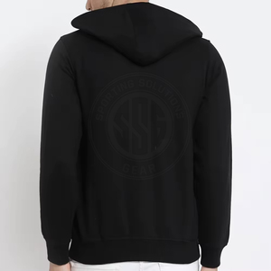 Modern Full Zip Hoodie For Men Lightweight Fabric Comfortable Fit Ideal For Streetwear Casual Wear Basics - Product Image 3