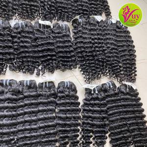 VuyHair Cabello Humano Rizado Vietnamita de Alta Calidad 18-22 Pulgadas 100% Cabello Virgen Real Extensiones con Cierre Doble Trama a Máquina - Product Image 4