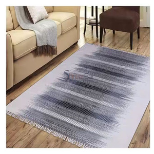 Nouvelle tendance moderne 100% coton tissé à la main anti-dérapant personnalisable tapis de sol de haute qualité pour voyage pique-nique - Product Image 1