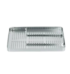 Plateau pour instruments chirurgicaux de haute qualité avec support perforé en acier inoxydable, système de rangement médical - Product Image 6