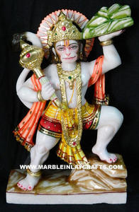 Escultura de Mármol de Hanuman - Decoración Tradicional Hecha a Mano para el Hogar - Product Image 3