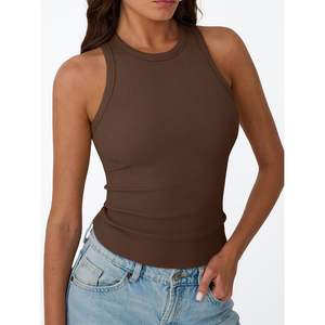 FOXA 2025 <b>Womens</b> Summer Workout Tank Tops Racerback Ribbed <b>Shirts</b> 3D Animal for <b>Beach</b> Vacation Outfits Spring Y2K Fashion - Product Image 1