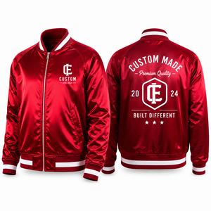 Chaqueta Varsity Verde Oliva Personalizada para Hombre con Mangas Negras y Logotipo Estampado, Ropa Casual de Otoño, Material Poliéster - Product Image 6