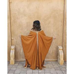 ชุดเดรสคาฟตันสไตล์โบฮีเมียนสำหรับผู้หญิง ทรงหลวม ปักลายสวยงาม ยาวแบบแม็กซี่ แขนทรงปีกค้างคาว เรียบร้อย เหมาะสำหรับใส่ไปรีสอร์ทหรือในช่วงรอมฎอน - Product Image 2