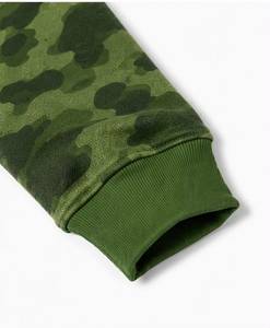 เสื้อฮู้ดซิปผู้ชายลายพรางสีเขียว พิมพ์ลายหน้าตัวตลก ทรงปกติ สตรีทแวร์ ผ้าถัก 100% ผ้าฝ้ายฟลีซ ระบายอากาศได้ดี - Product Image 6