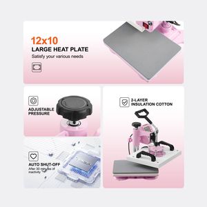 12 X 10inch Heat <b>Press</b> Machine 360 Degrees Swing Away Fast Heating Digital Pre-Voltage for <b>Clothes</b> T Shirt Pressing Machine - Product Image 5
