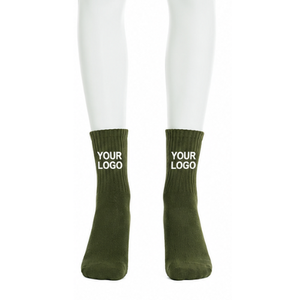 Calcetines Deportivos Antideslizantes Color Verde Oliva con Logotipo Personalizado al por Mayor, Calcetines Profesionales de Fútbol para Hombre, Calcetines Deportivos Antideslizantes - Product Image 3