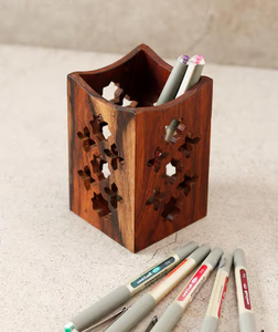 Wood Pencils Holder Stationery Storage <b>Box</b> Bulk Desktop Pen Pencil Holder Wood Markers Pen Holder for School - Product Image 3