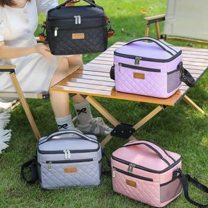 Professional Large Capacity Quilted Insulated Picnic <b>Bag</b> Waterproof Thermal <b>Lunch</b> <b>Bag</b> for Outdoor Travel and Camping - Product Image 5