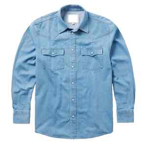 Camisas Vaqueras Casuales Extra Grandes para Hombre, Nueva Llegada, Hechas a Medida, Tela Transpirable, Diseño de Cuello Alto, Camisa Vaquera al por Mayor - Product Image 4