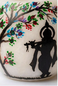 Natural White Marble <b>Tealight</b> Candle Holder 4 Inch Round Handcrafted Cutout Design for Home Decor Christmas Easter Gift - Product Image 4