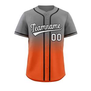 Vente flash, prix bas, design personnalisé, chemise de baseball à boutons 100% polyester, maillot de baseball personnalisé - Product Image 5