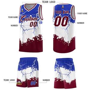 ชุดบาสเก็ตบอลคุณภาพสูงแบบขายส่ง ชุดบาสเก็ตบอลฤดูร้อน กางเกงบาสเก็ตบอลปักลายล่าสุด ไซส์พลัส - Product Image 4