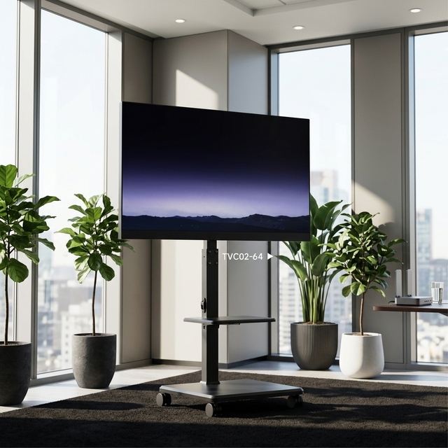 AUKI CE RoHS Heavy Duty Swivel Floor TV Stand 32-80 Inch Universal TV Mount Height Tilt Adjustable Steel Frame VESA 600x400