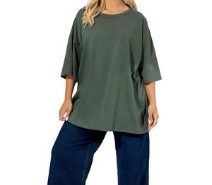 Camiseta de algodón 100% para mujer, Camiseta con estampado de sublimación para mujer, tela perfecta para correr, yoga y uso diario, cuello redondo - Product Image 1