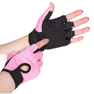 Gants de cyclisme demi-doigts en cuir personnalisés CYBEX INDUSTRY Pakistan, antidérapants, coupe-vent, haute durabilité, fermeture à enfiler, été - Product Image 2