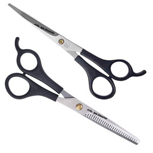 Juego de 2 Tijeras de Acero Inoxidable para Peluquería, para Cortar y Entresacar Cabello, Herramientas de Estilismo para un Corte Preciso - Product Image 2