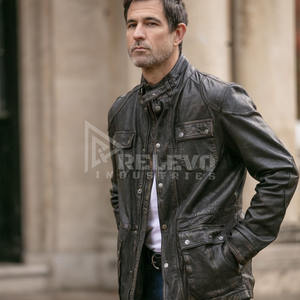 Chaqueta Acolchada de Invierno para Hombre 2026, Abrigo de Poliéster Sostenible con Cierre, Ropa Exterior Cálida Lista para Enviar - Product Image 2