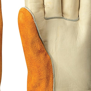 Gants de soudage en cuir de vachette de 16 pouces avec doublure en polaire, résistants à la chaleur, ignifuges, protection contre les éclaboussures de métal fondu (type A), gants robustes - Product Image 2